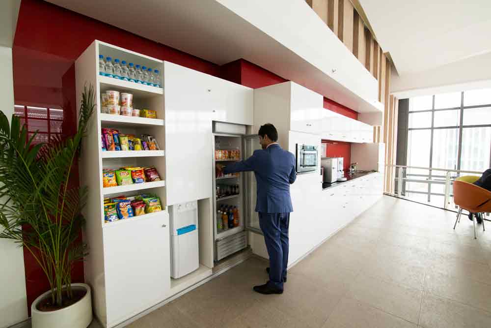 Pantry Area at Office Space in Delhi